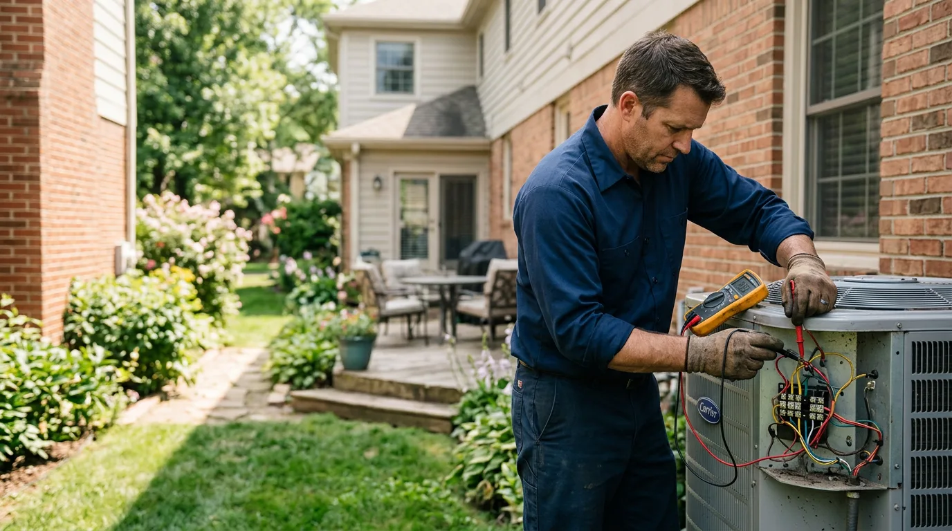 HVAC technician working near West Townsend, MA